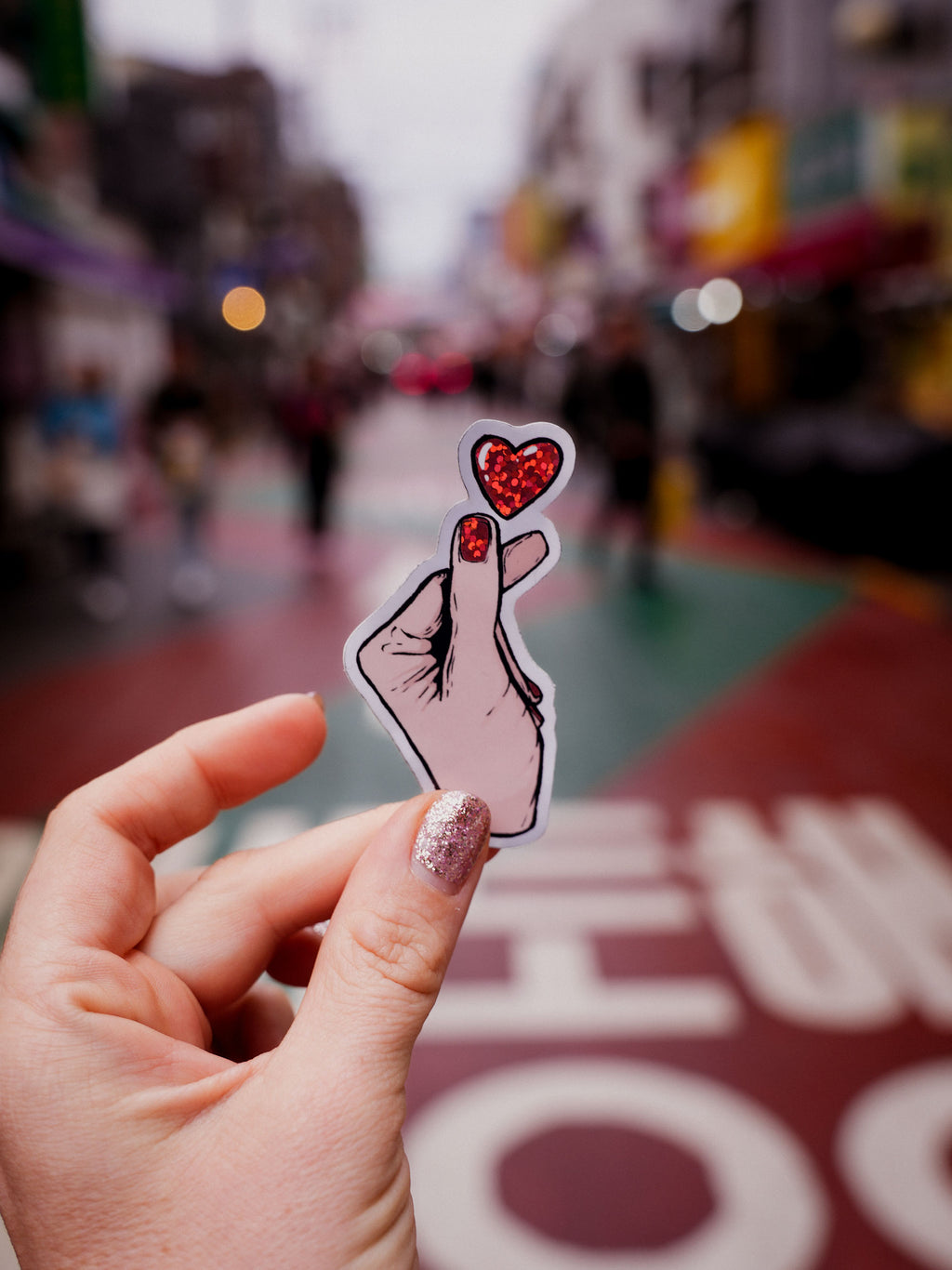 Sticker Cœur avec les doigts